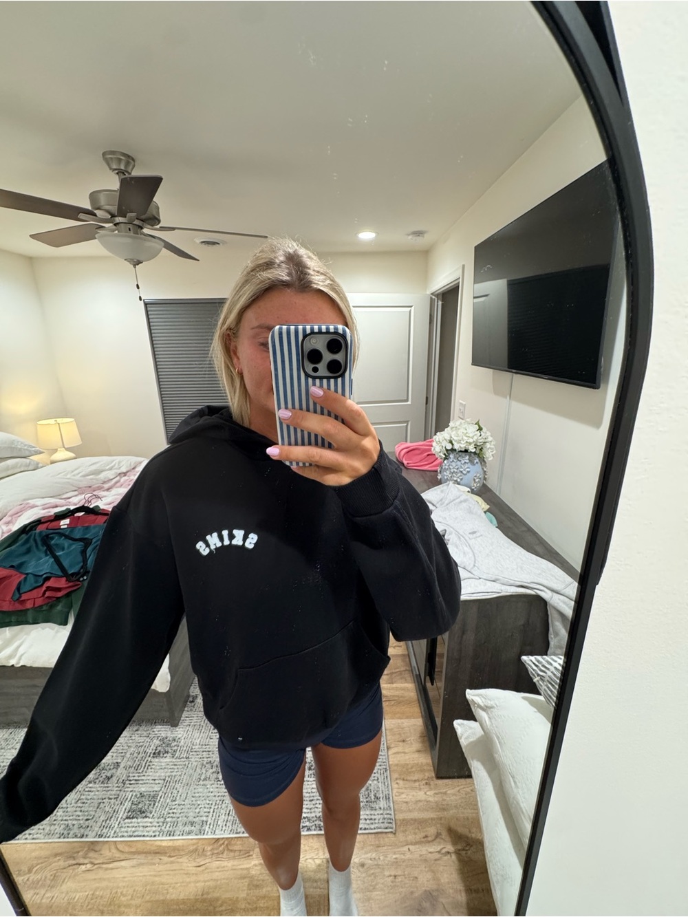 SKIMS Black Logo Hoodie